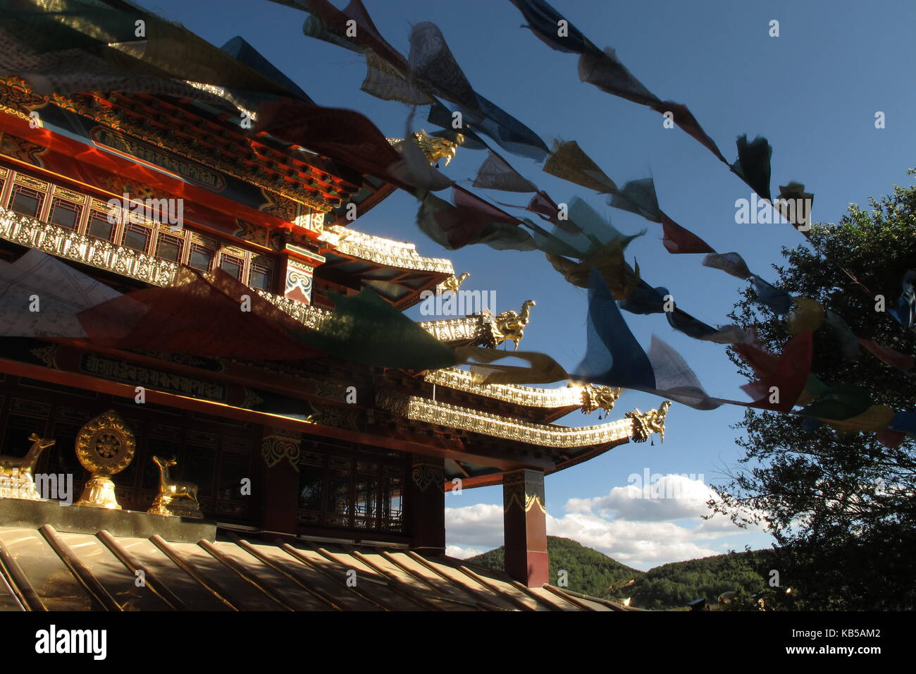 Tibetische Struktur. Yunnan, China. Stockfoto