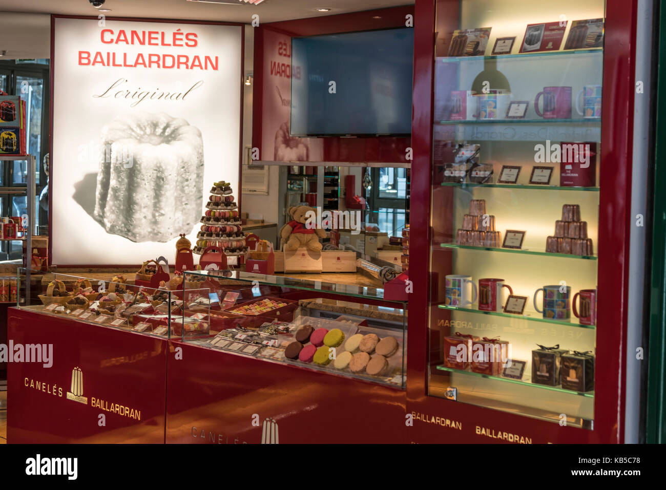 Caneles Baillardran, Grand Hommes, Einkaufszentrum, Interieur, Bordeaux, Frankreich Stockfoto