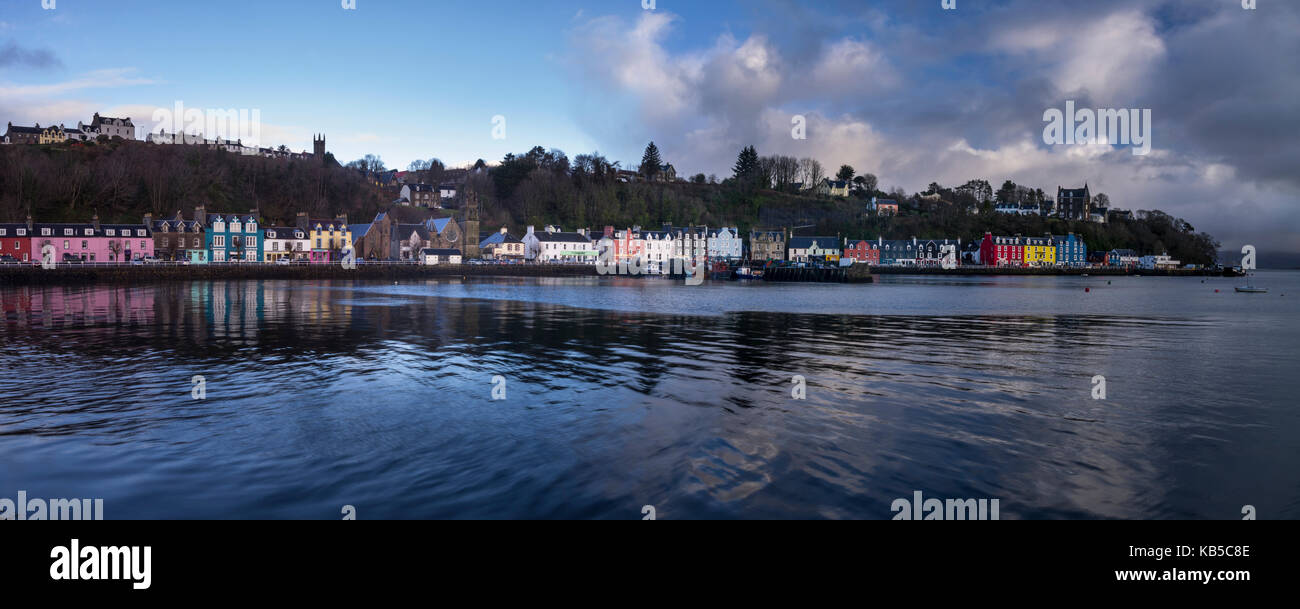 Panorama von Tobermory, Isle of Mull, Argyll und Bute, Schottland, Großbritannien Stockfoto
