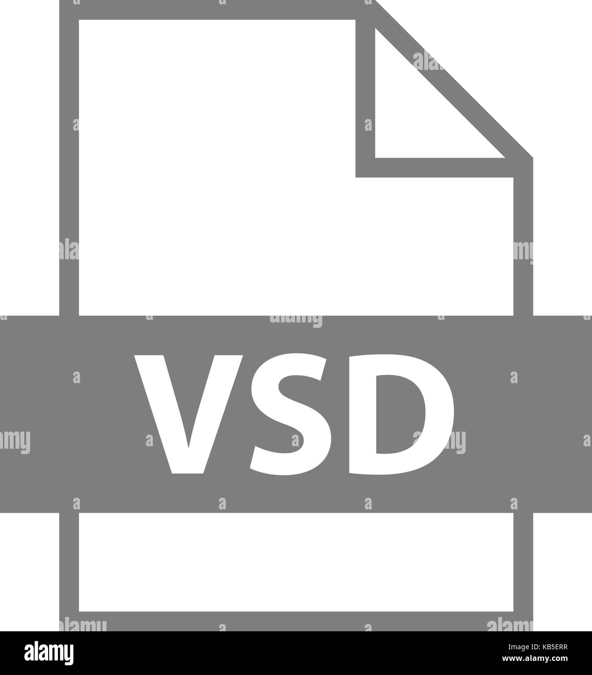 Es in allen ihren Designs verwenden. Dateinamenerweiterung Symbol VSD Microsoft Office Visio im flachen Stil. Schnelle und einfache recolorable Form. Vector Illustration Stock Vektor