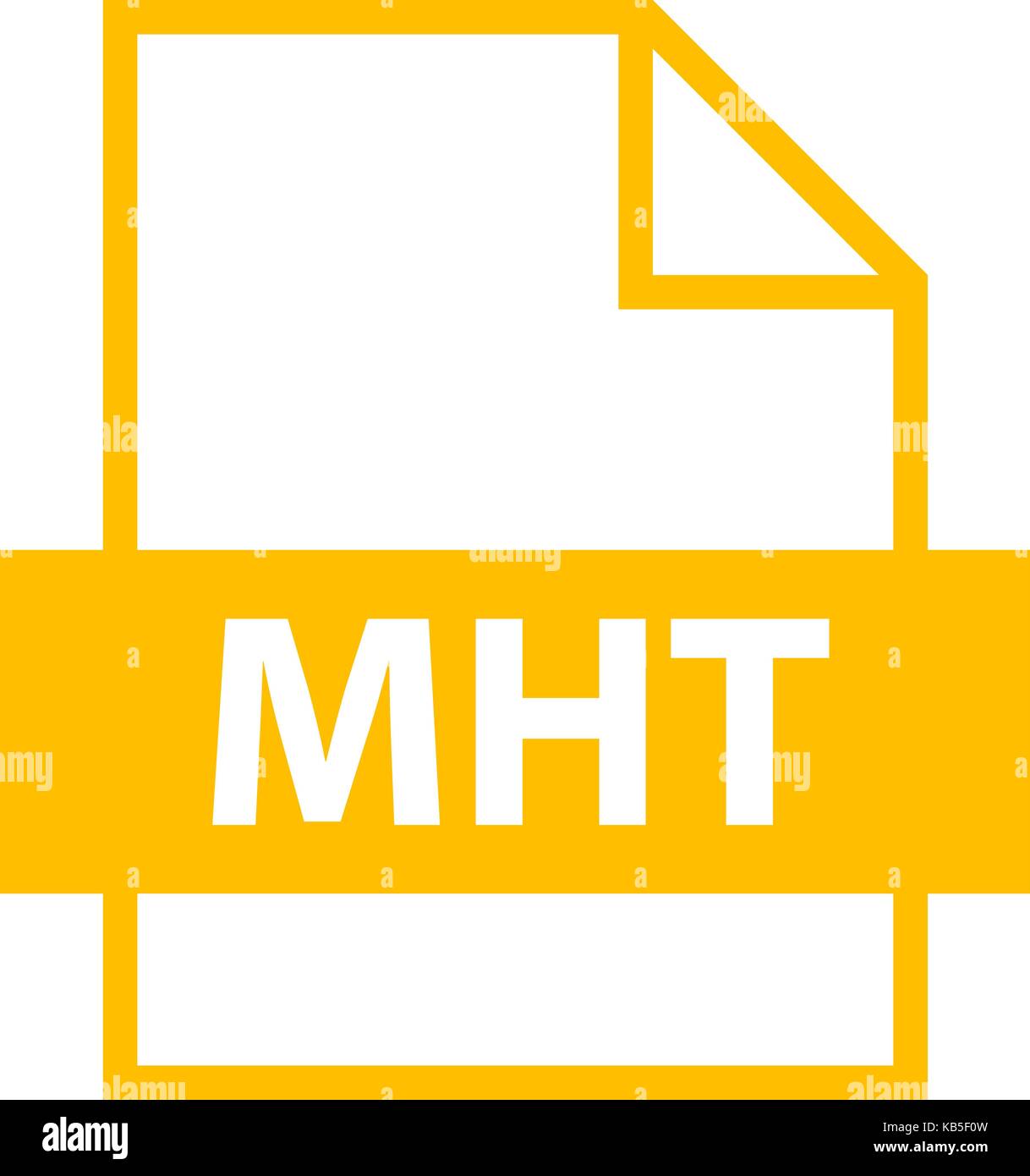 Es in allen ihren Designs verwenden. Dateinamenerweiterung Symbol MHT MIME HTML Archiv Format im Stil. Schnelle und einfache recolorable Form. Vector Illustration Stock Vektor