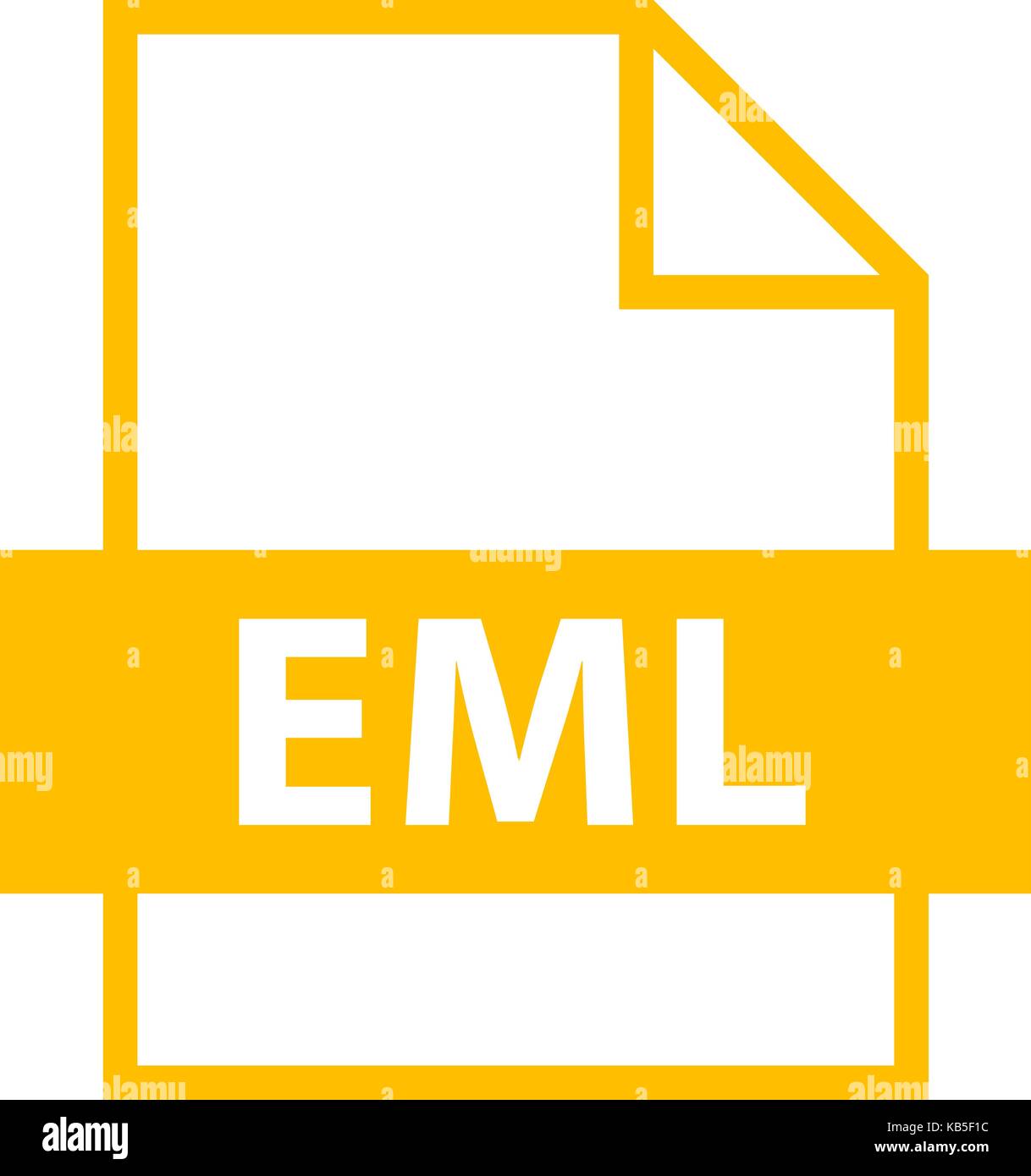 Es in allen ihren Designs verwenden. Dateinamenerweiterung Symbol EML E-Mail Format im Stil. Schnelle und einfache recolorable Form. Vector Illustration Stock Vektor