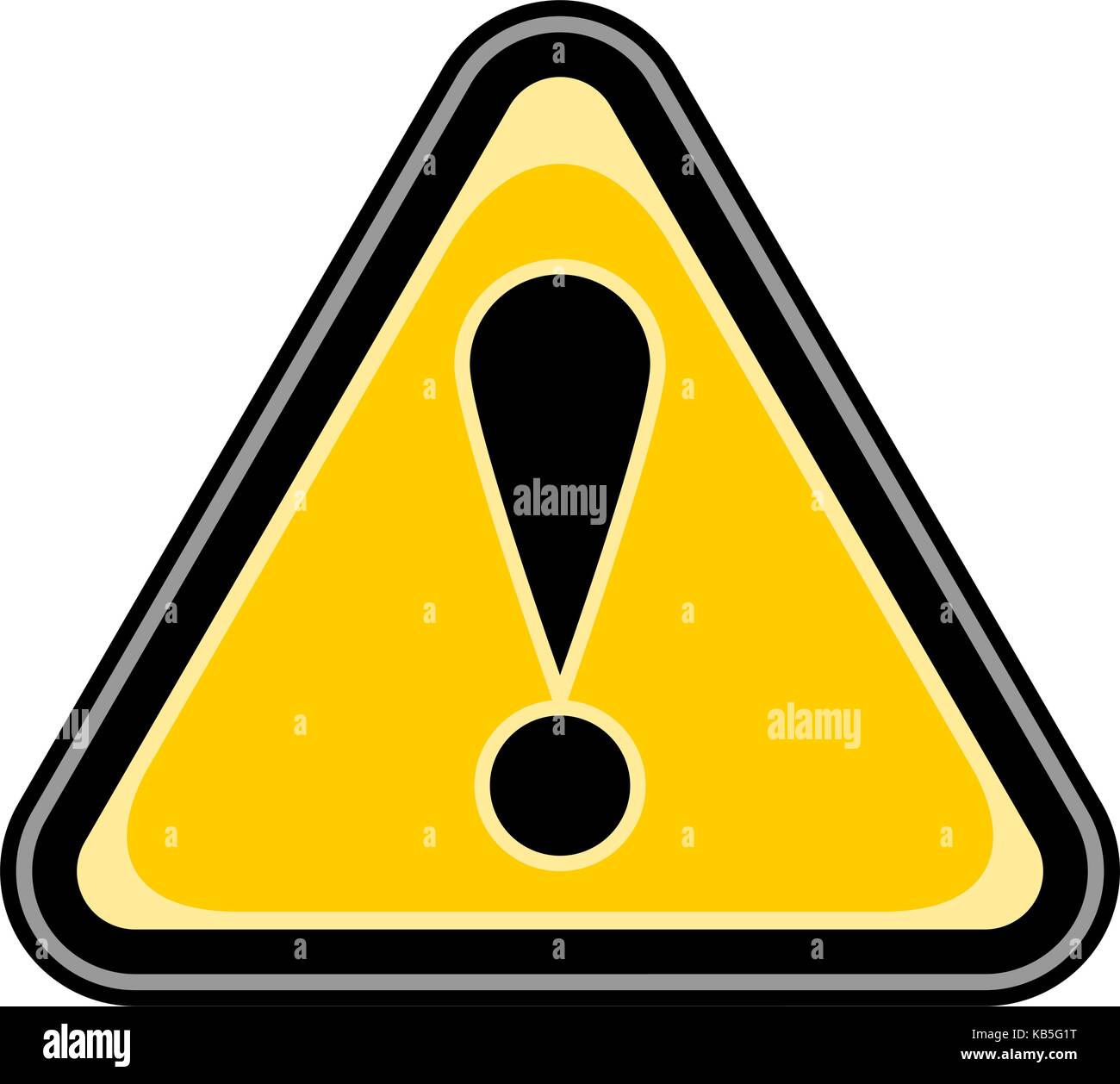 Es in allen ihren Designs verwenden. Schnelle und einfache recolorable Vector Illustration. Achtung Schild dreieckige Form mit Ausrufezeichen Ausrufezeichen. Stock Vektor