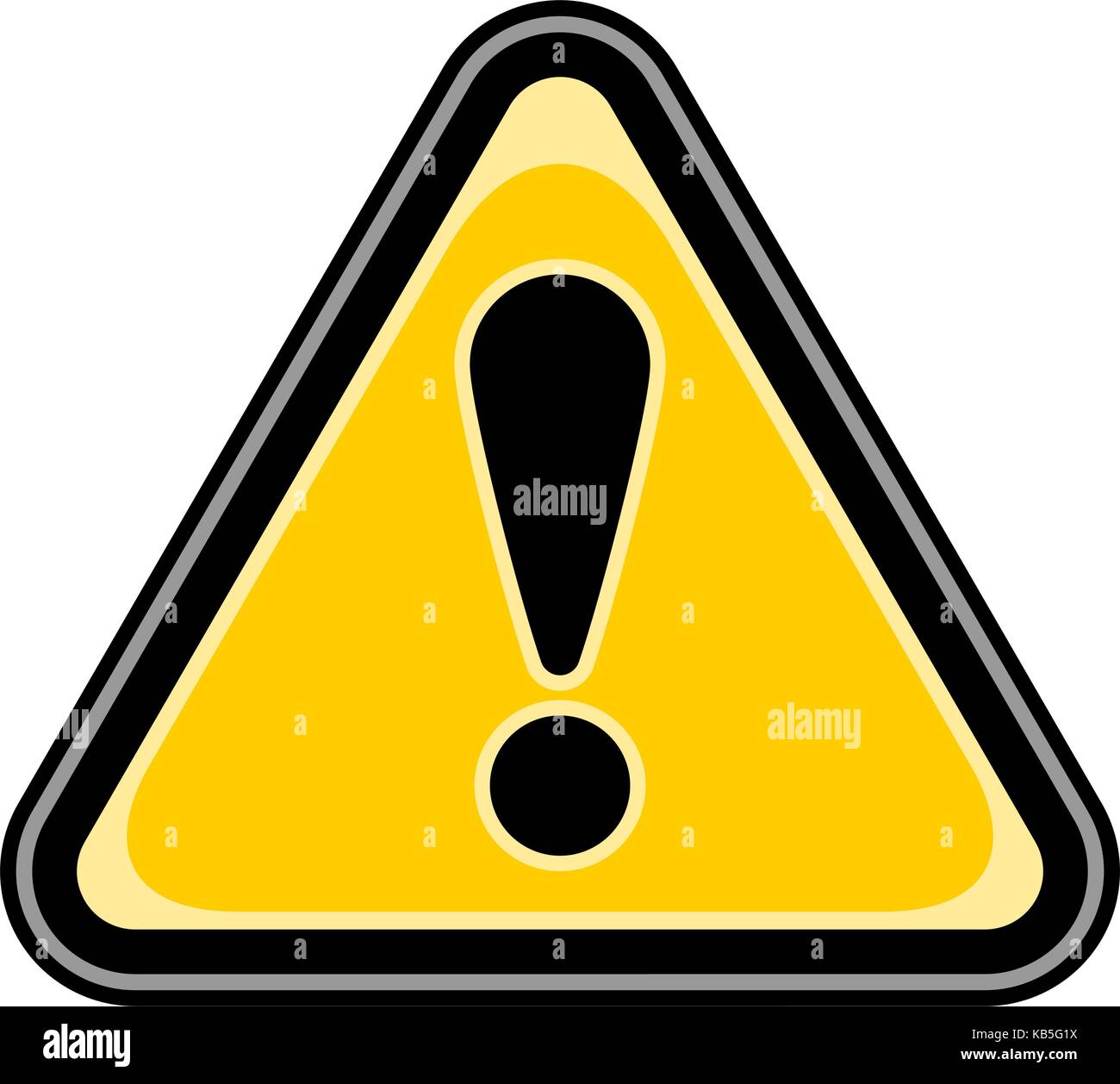 Es in allen ihren Designs verwenden. Schnelle und einfache recolorable Vector Illustration. Achtung Schild dreieckige Form mit Ausrufezeichen Ausrufezeichen. Stock Vektor