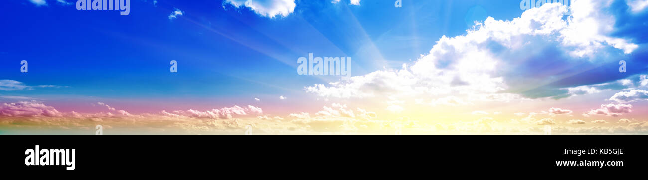 Sky Panorama Sonnenaufgang Stockfoto