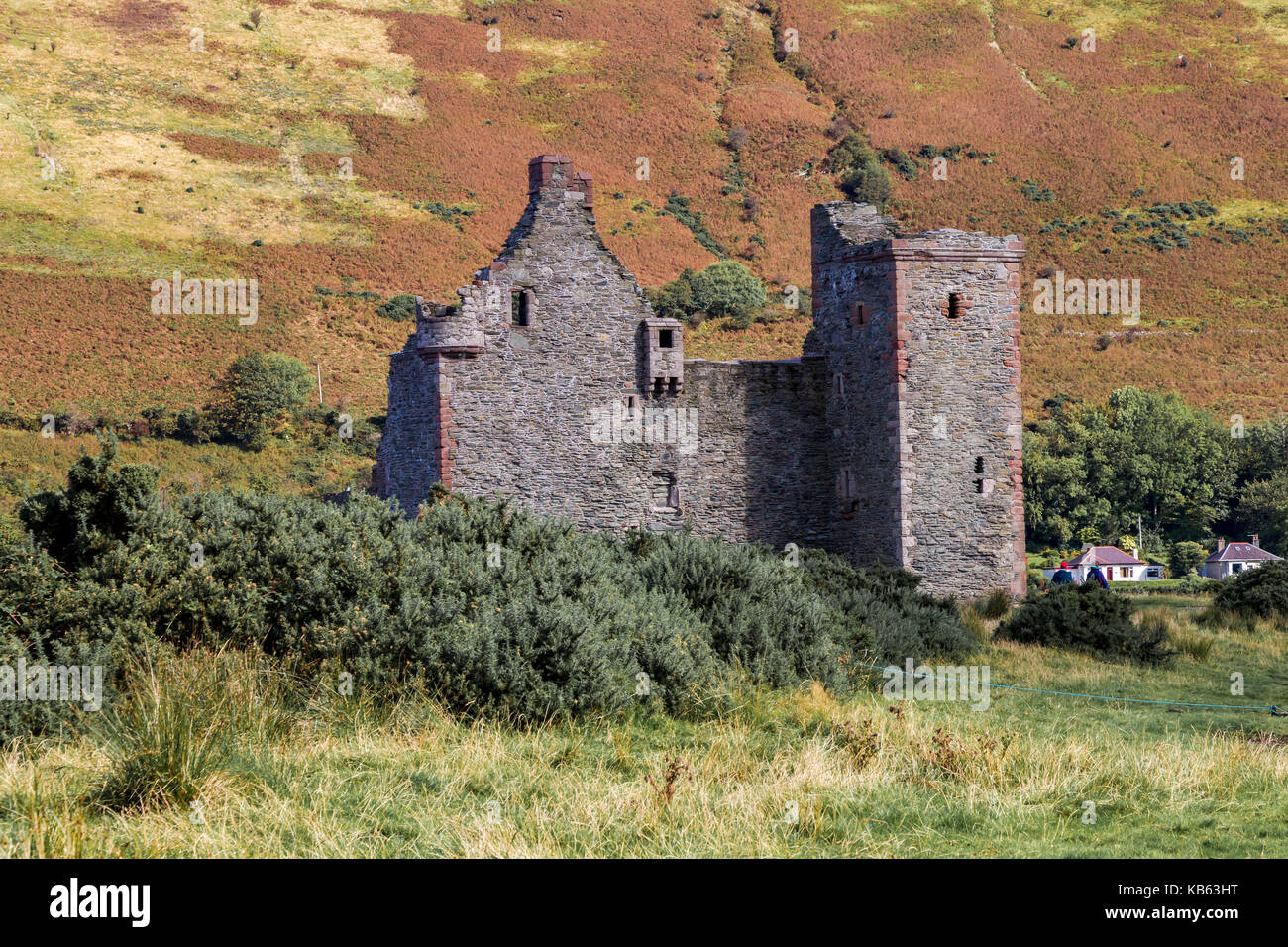 Schloss, Lochranza, lochranza Isle of Arran, North Ayrshire, Schottland Stockfoto
