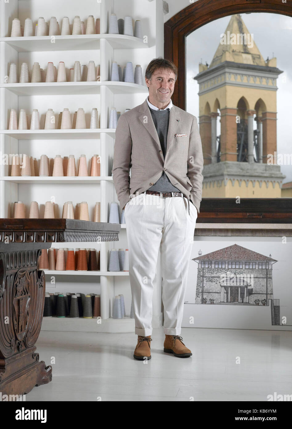 Brunello Cucinelli Fashion Designer und Produzent von cashmere Kleidung
