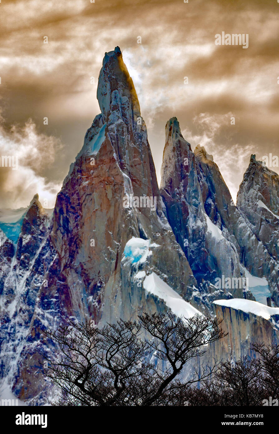 Cerro Torre. El Chaltén, Santa Cruz, Argentinien Stockfoto