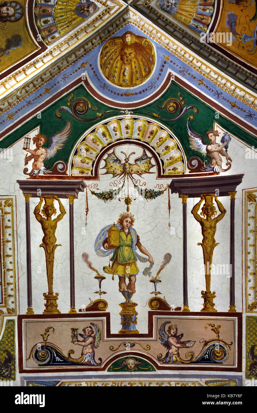 The pitti palace wall and ceiling paintings in the palazzo Fotos und