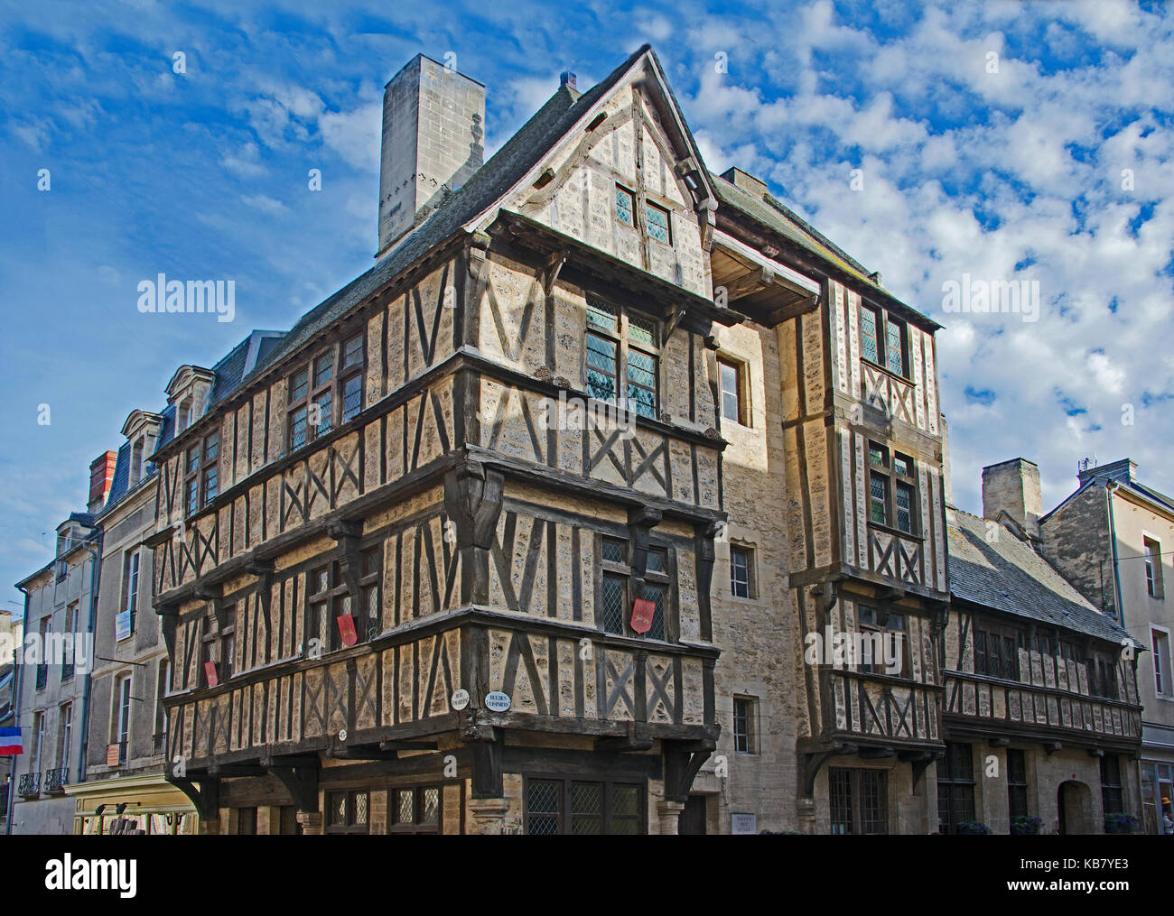 Älteste Fachwerkhaus aus dem 13. Jahrhundert historische Norman Gebäude in Bayeux Normandie Frankreich Stockfoto