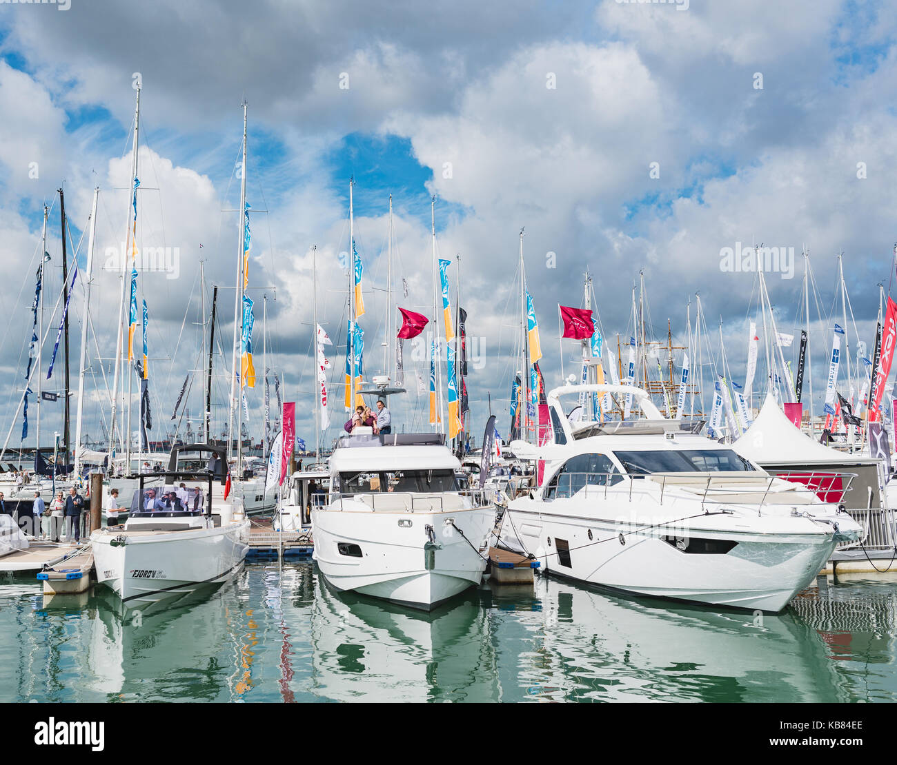 Yachten an der Southampton Boat Show 2017 Stockfoto