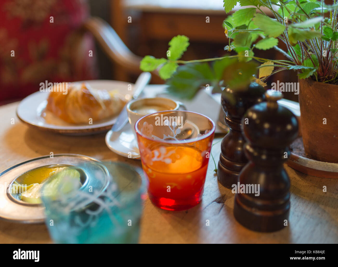 Das Frühstück im Schwein Hotel Stockfoto