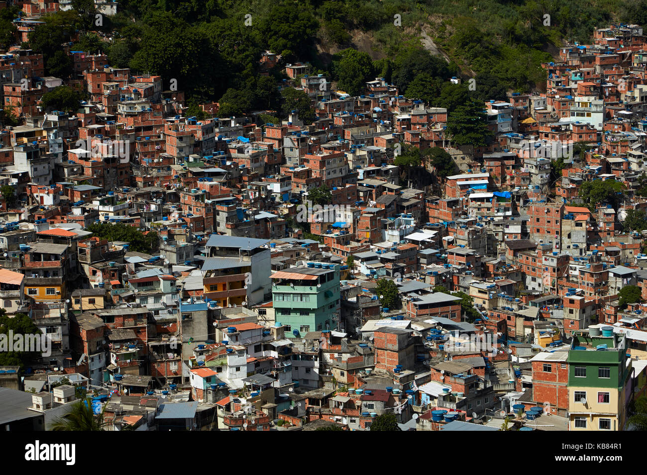 Rocinha Favela (Brasiliens größte Favela), Rio de Janeiro, Brasilien, Südamerika Stockfoto