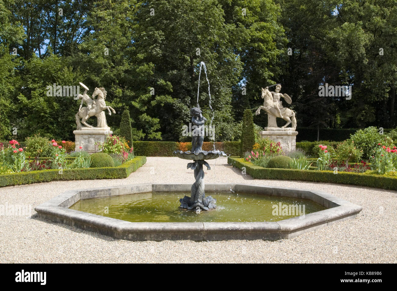 Garten der Wasserburg Anholt Stockfoto