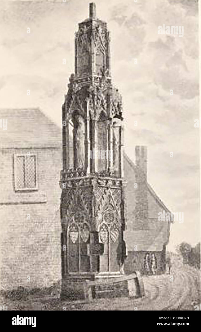 1791 Der Eleanor Cross in Waltham (jetzt als die Waltham Cross) England Stockfoto