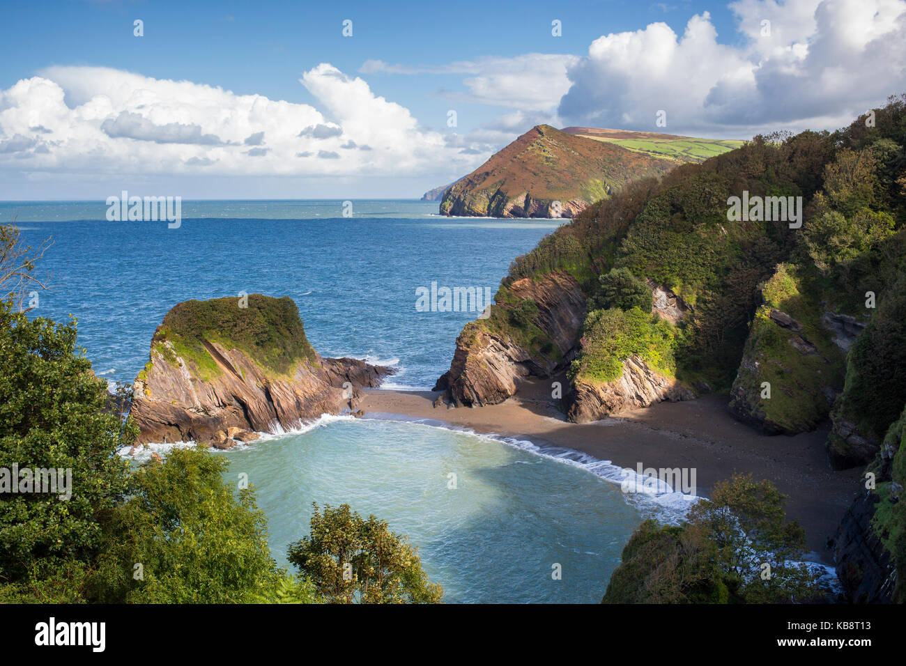 Breiten Strand Strand in der Nähe von Combe Martin in North Devon, England, Großbritannien Stockfoto