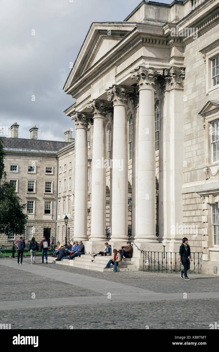 Ein Gebäude im Trinity College, Dublin, Irland. Stockfoto