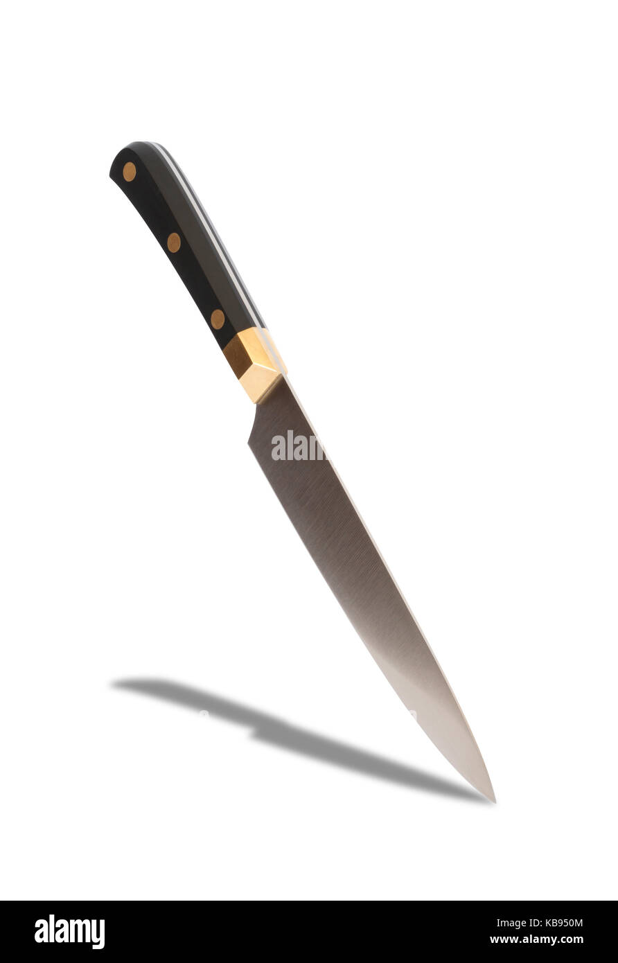 Schöne, moderne Küche Messer auf Weiß mit Freistellungspfad isoliert Stockfoto