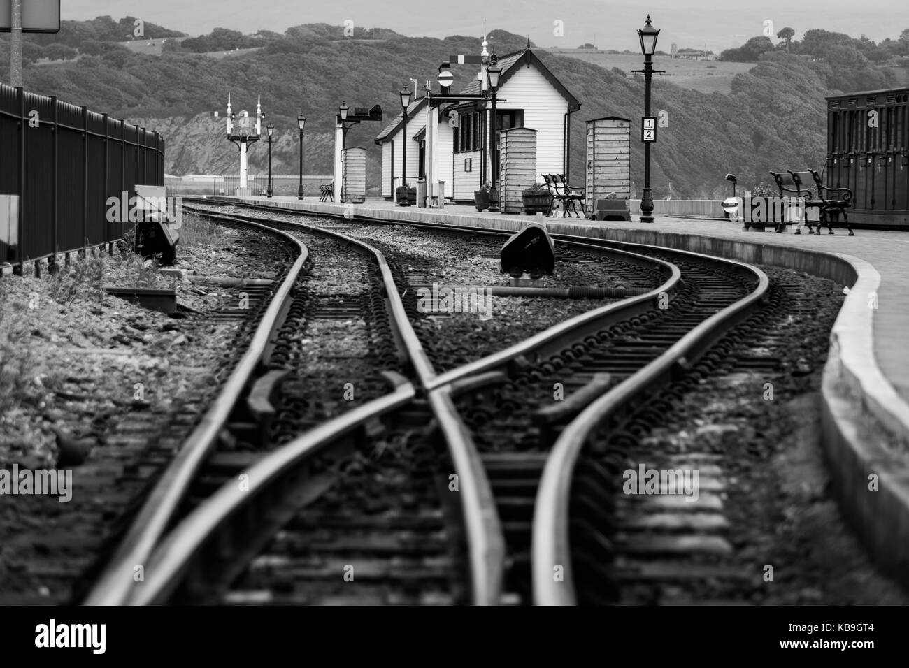 Ffestiniog Railway Tracks. Stockfoto