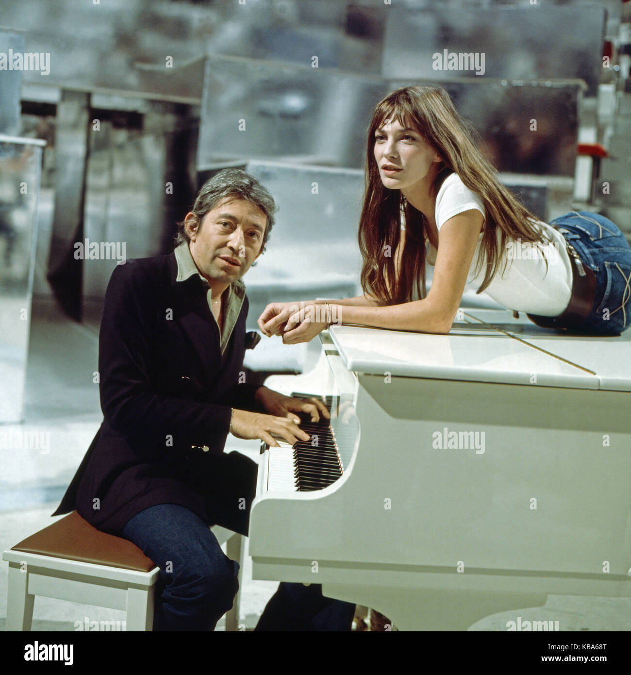 Liedercircus, Musikshow, Deutschland 1977, Gaststar: Serge Gainsbourg und Jane Birkin Stockfoto