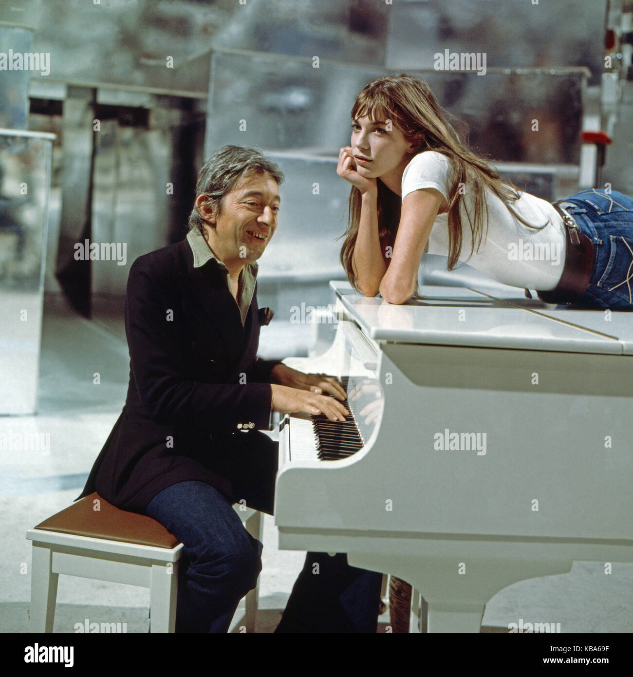 Liedercircus, Musikshow, Deutschland 1977, Gaststar: Serge Gainsbourg und Jane Birkin Stockfoto