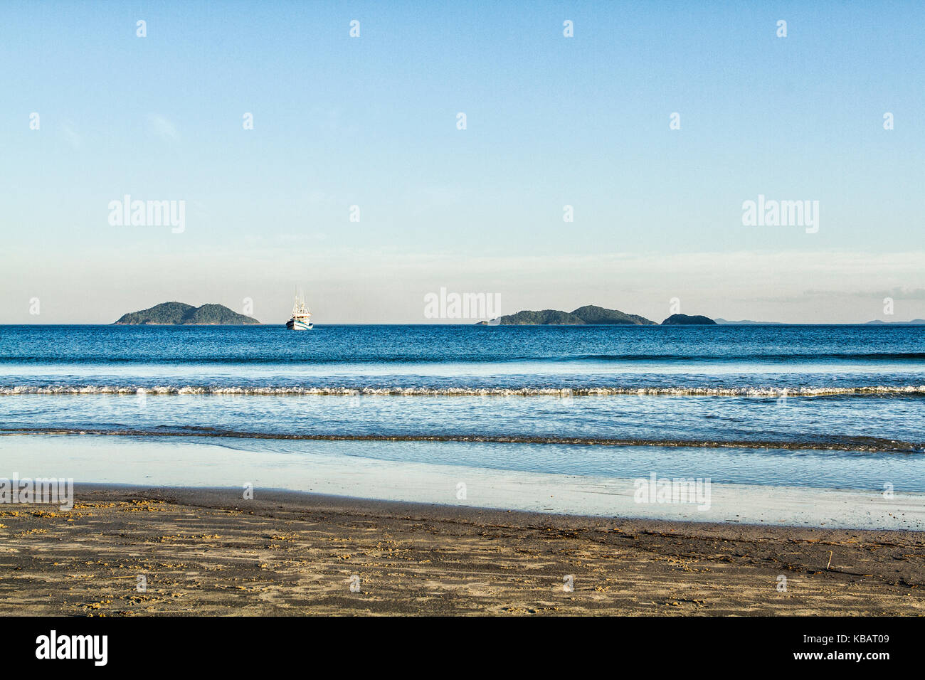 Pantano do Sul Strand. Florianopolis, Santa Catarina, Brasilien. Stockfoto