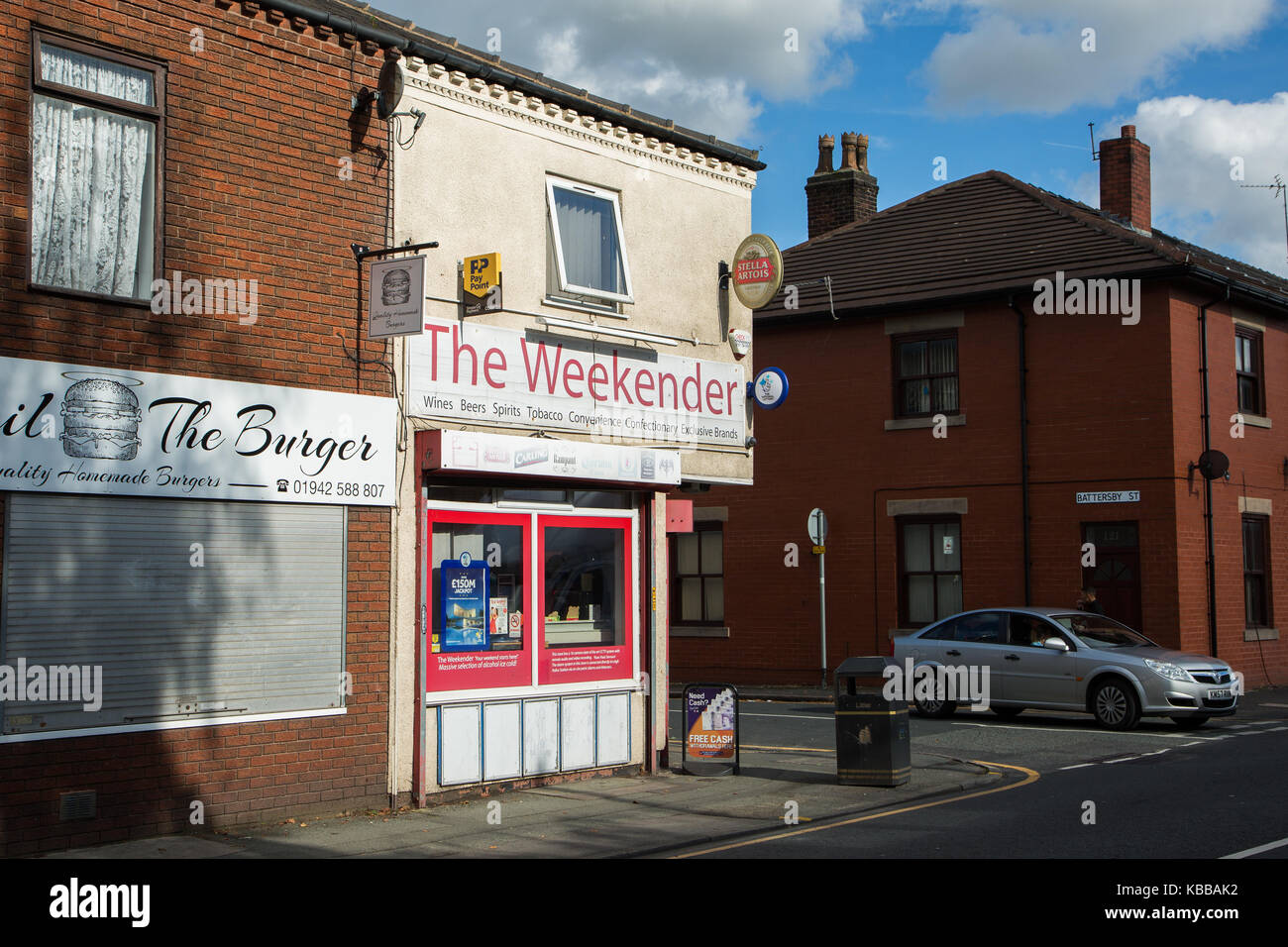 Den Weekender aus Lizenz in Leigh, England, Großbritannien Stockfoto