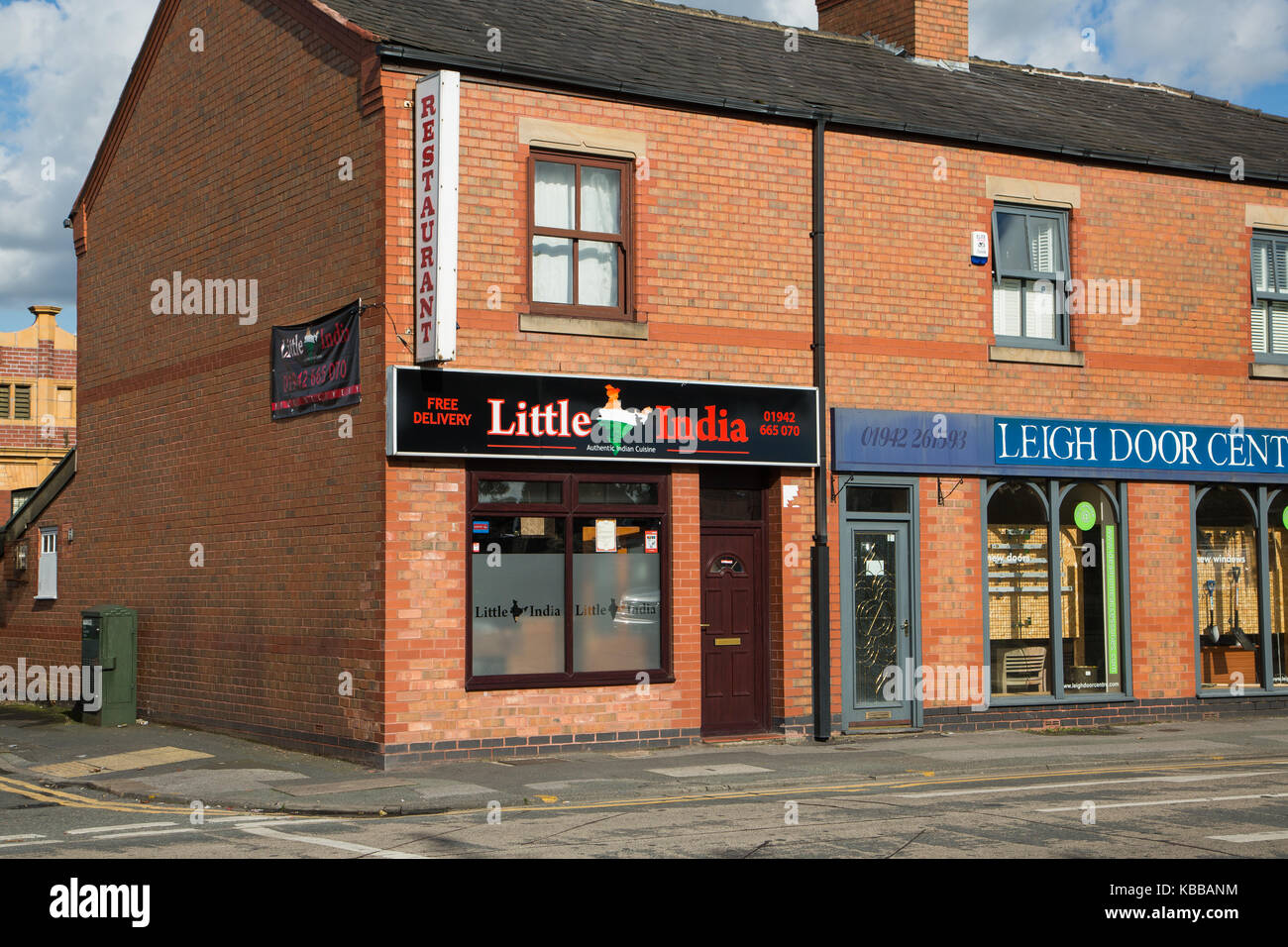 Little India Takeaway in Leigh, England, Großbritannien Stockfoto