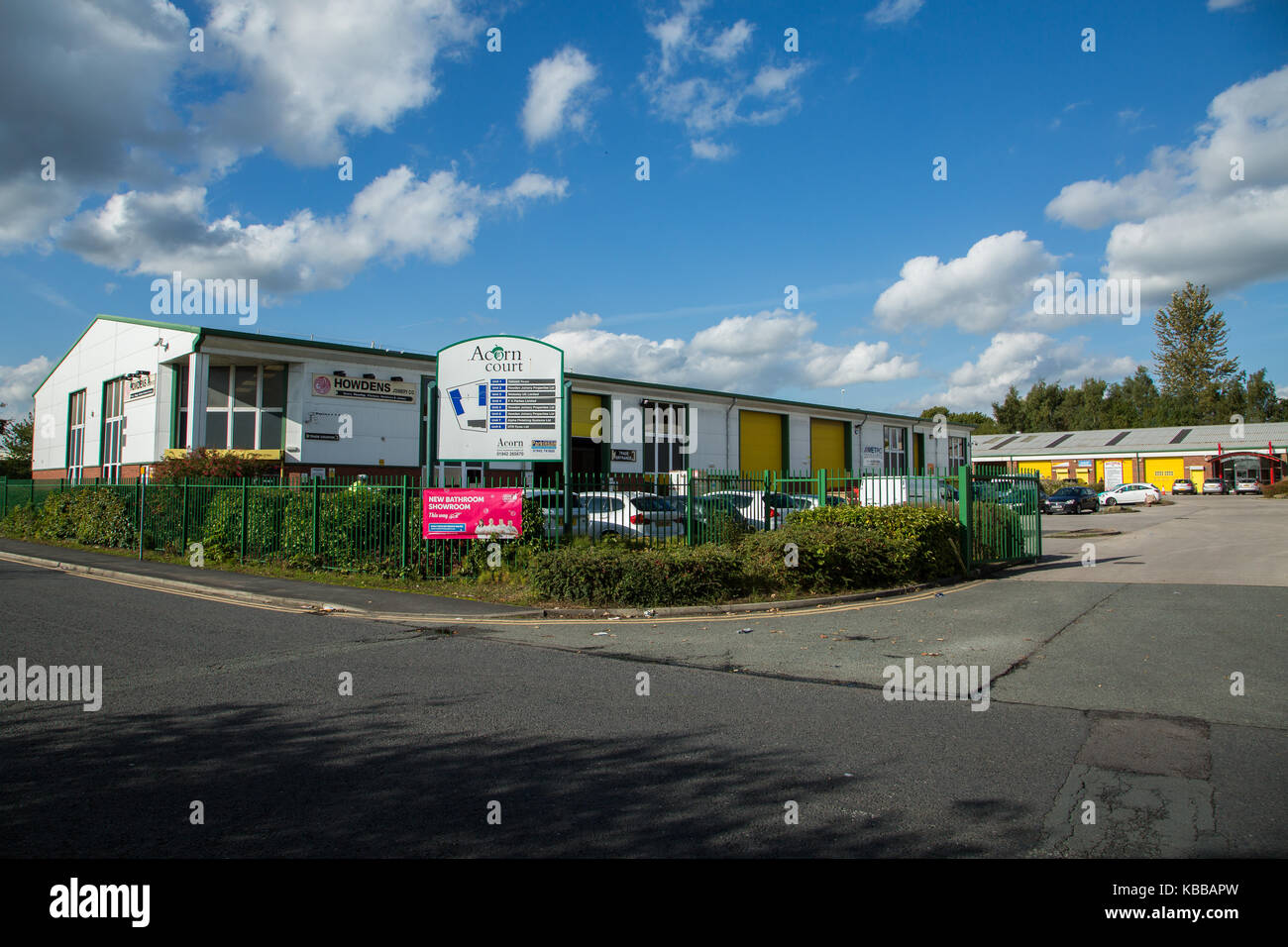 Acorn Court in Leigh, England, Großbritannien Stockfoto