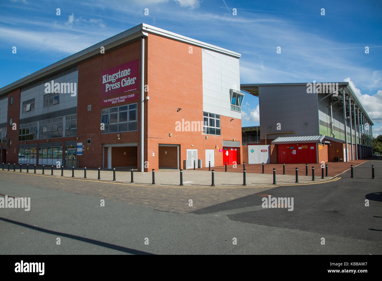 Leigh Zenturios Rugby League Stadion bei Leigh Sports Village, Leigh, Lancashire, England, Großbritannien Stockfoto