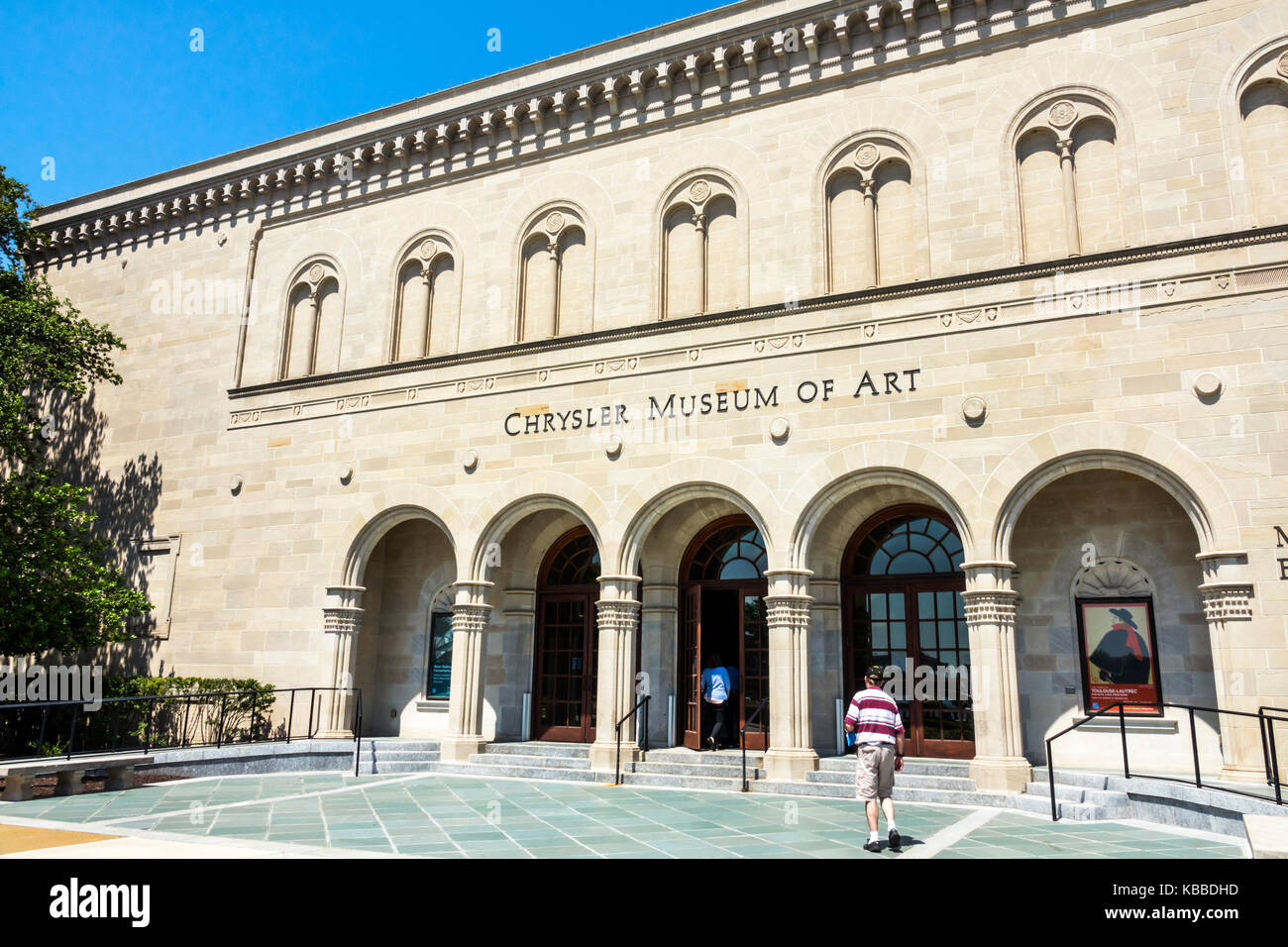 Norfolk Virginia, Chrysler Museum of Art, Gebäude, außen, Eingang, Vorderseite, VA170521001 Stockfoto