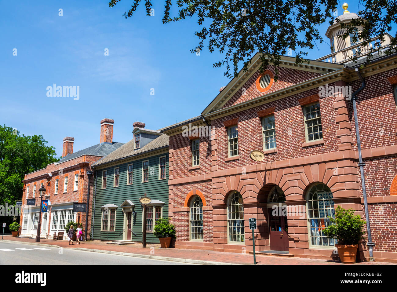 Colonial Williamsburg, Virginia, lebendes Geschichtsmuseum, Amerika aus dem 18. Jahrhundert, Gebäude, außen, VA170521045 Stockfoto