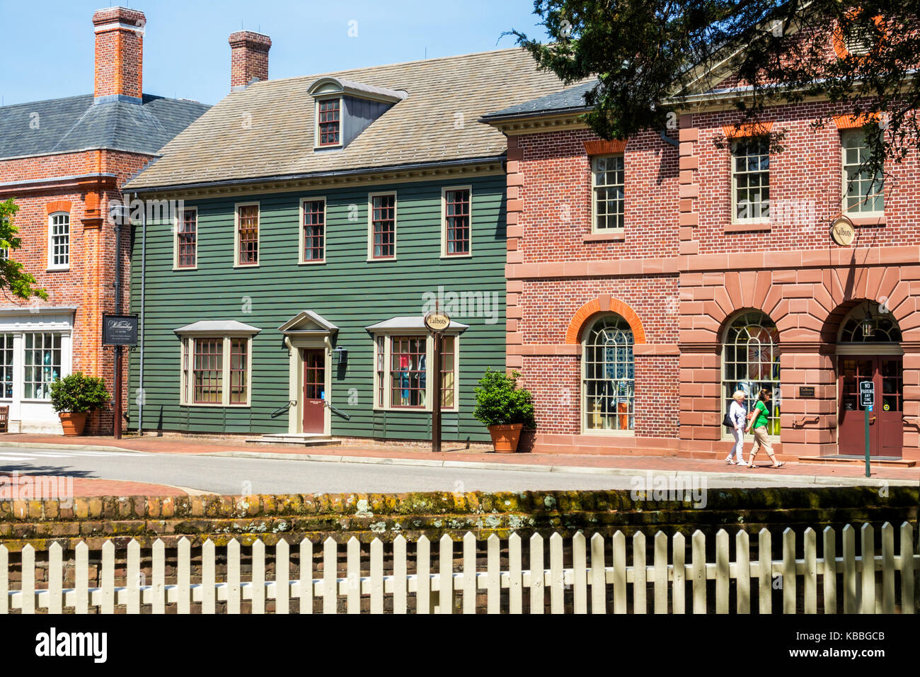 Colonial Williamsburg Virginia, lebendes Geschichtsmuseum, Amerika aus dem 18. Jahrhundert, Gebäude, außen, VA170521064 Stockfoto