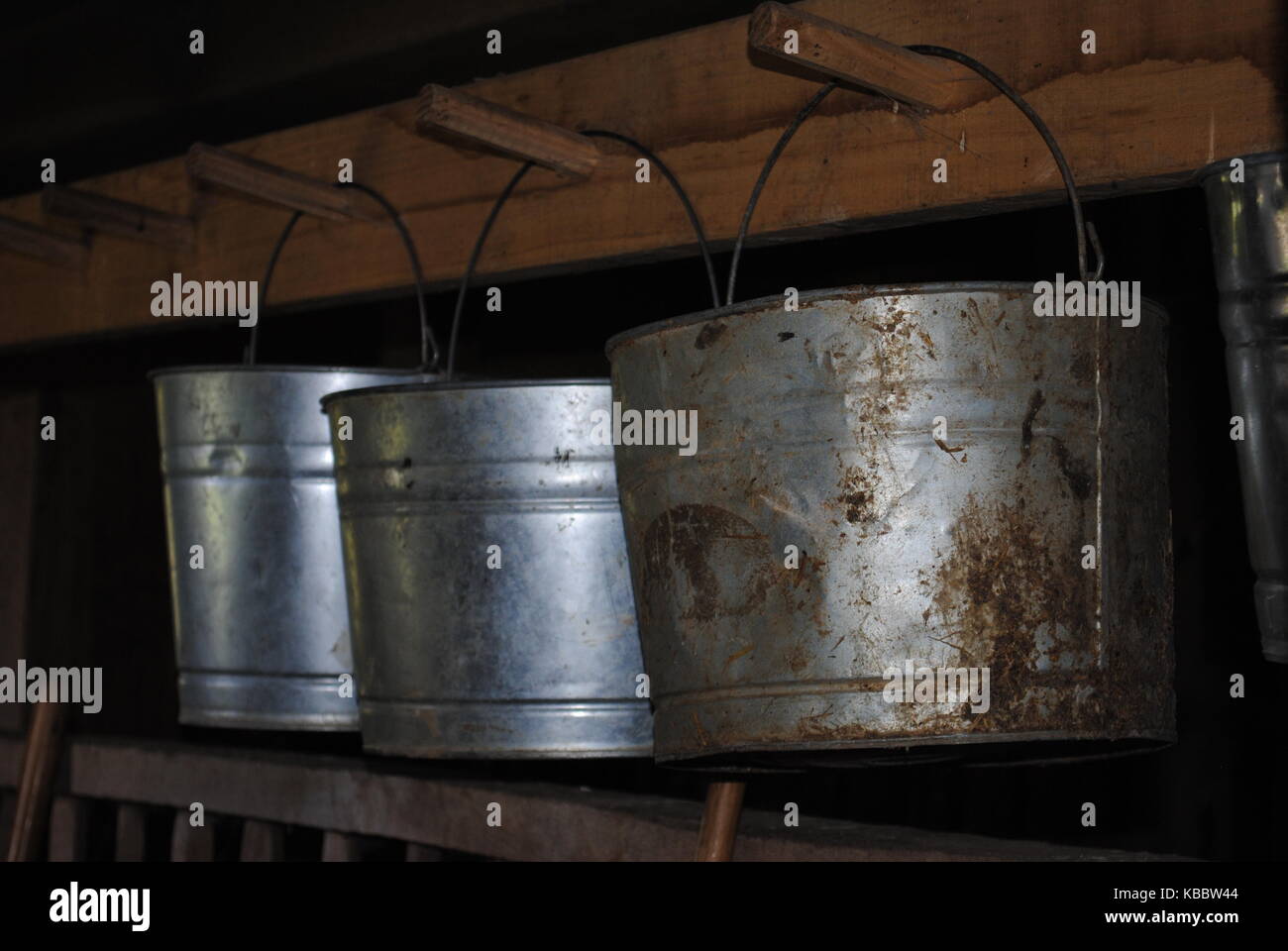 Scheune Eimer Stockfoto