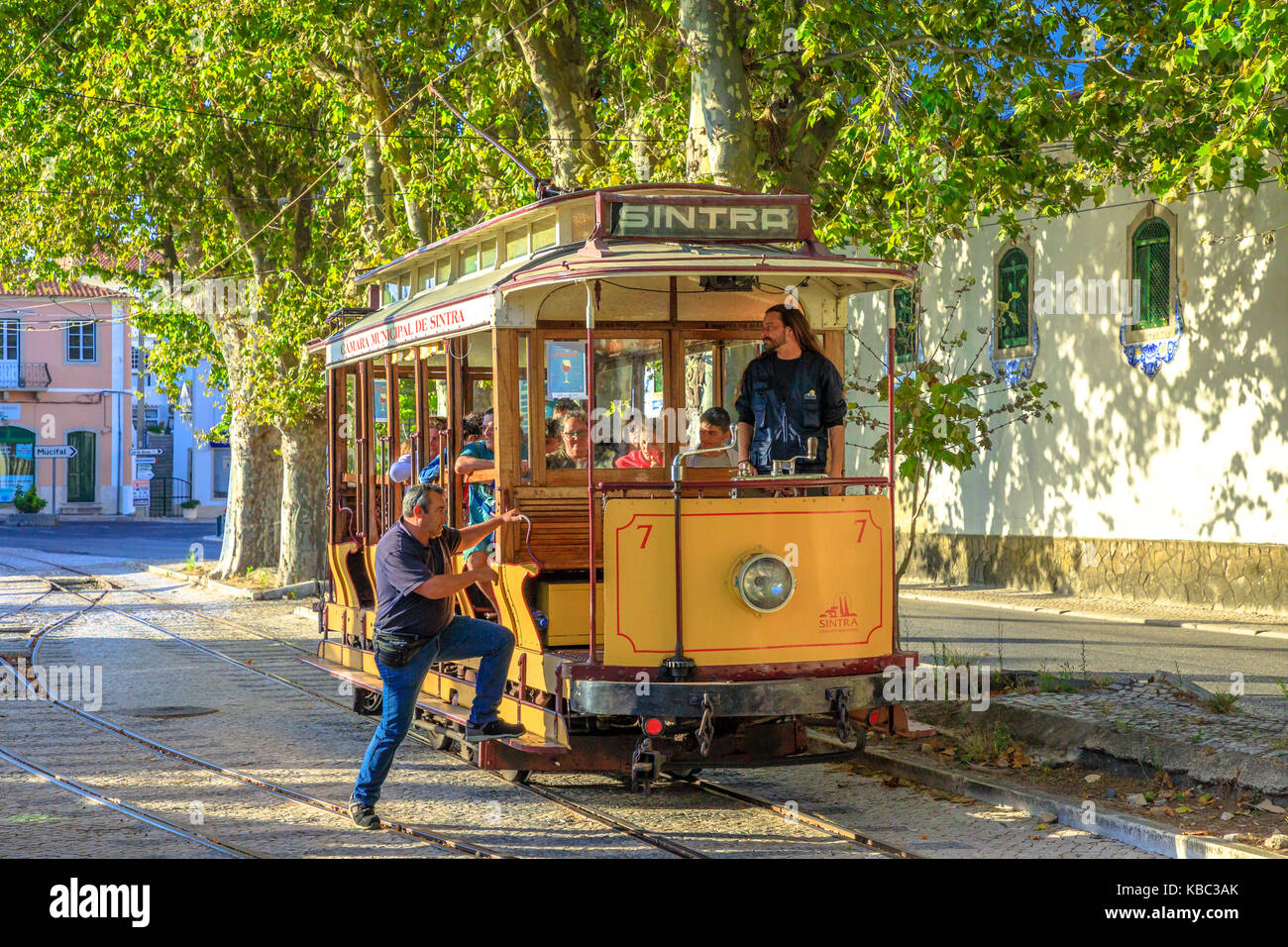 Sintra historischen Straßenbahn Stockfoto