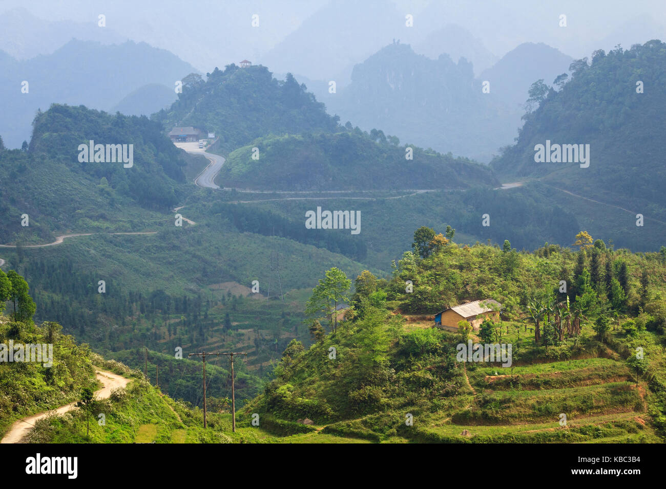 Quan ba Himmel Tor, Ha Giang, Vietnam. Quan ba ist ein Landkreis in der Provinz Ha Giang in der nordöstlichen Region von Vietnam. Stockfoto