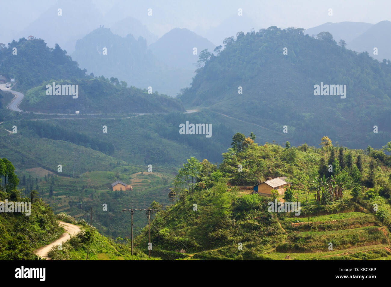 Quan ba Himmel Tor, Ha Giang, Vietnam. Quan ba ist ein Landkreis in der Provinz Ha Giang in der nordöstlichen Region von Vietnam. Stockfoto
