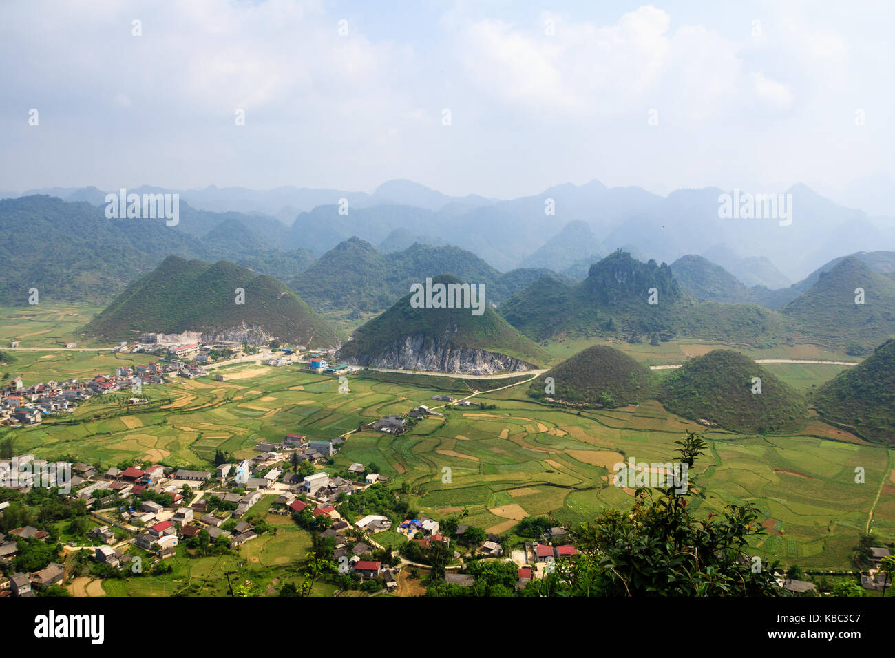 Tam Sohn Stadt, Quan ba, Ha Giang, Vietnam. Quan ba ist ein Landkreis in der Provinz Ha Giang in der nordöstlichen Region von Vietnam. Stockfoto