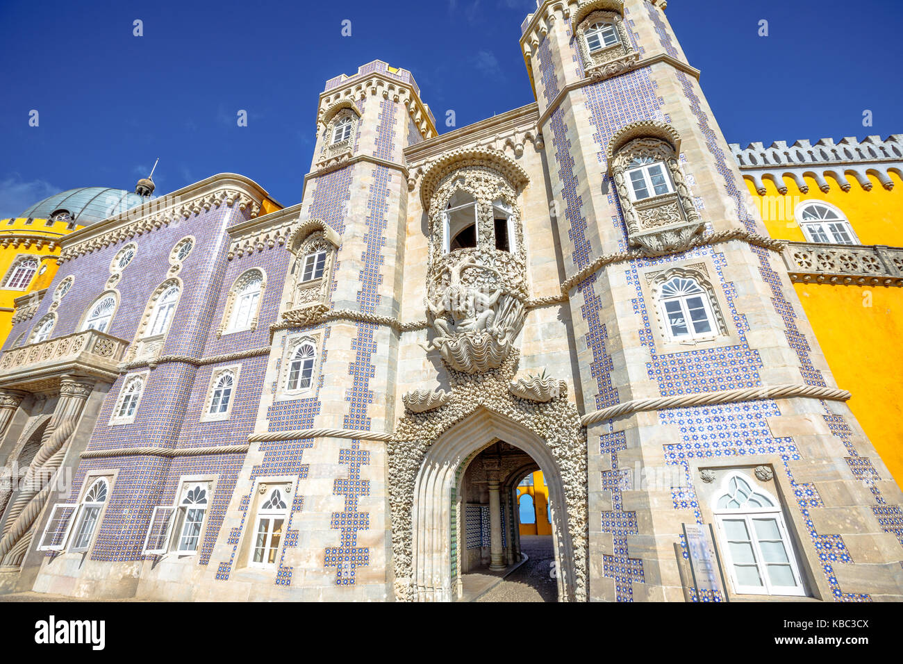 Pena National Palace Eingang Stockfoto