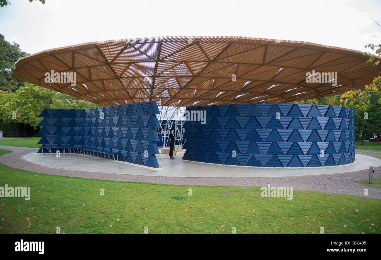 Serpentine Gallery 2017 Pavillon von Diébédo Francis Kéré, London, Großbritannien Stockfoto