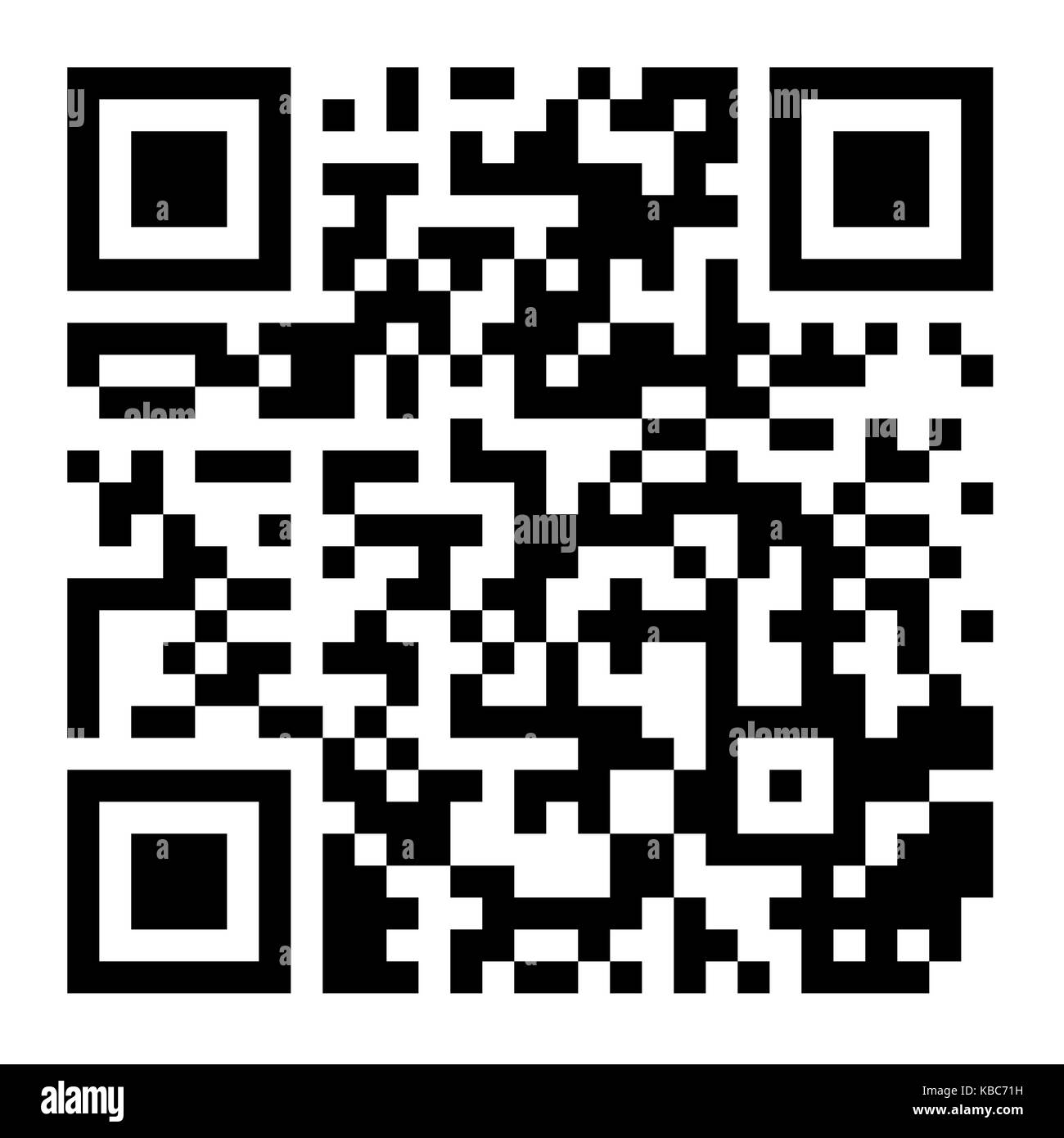 Klassische QR-Code Vector. Schwarz und Weiß. Scanning Technology isoliert Abbildung Stock Vektor