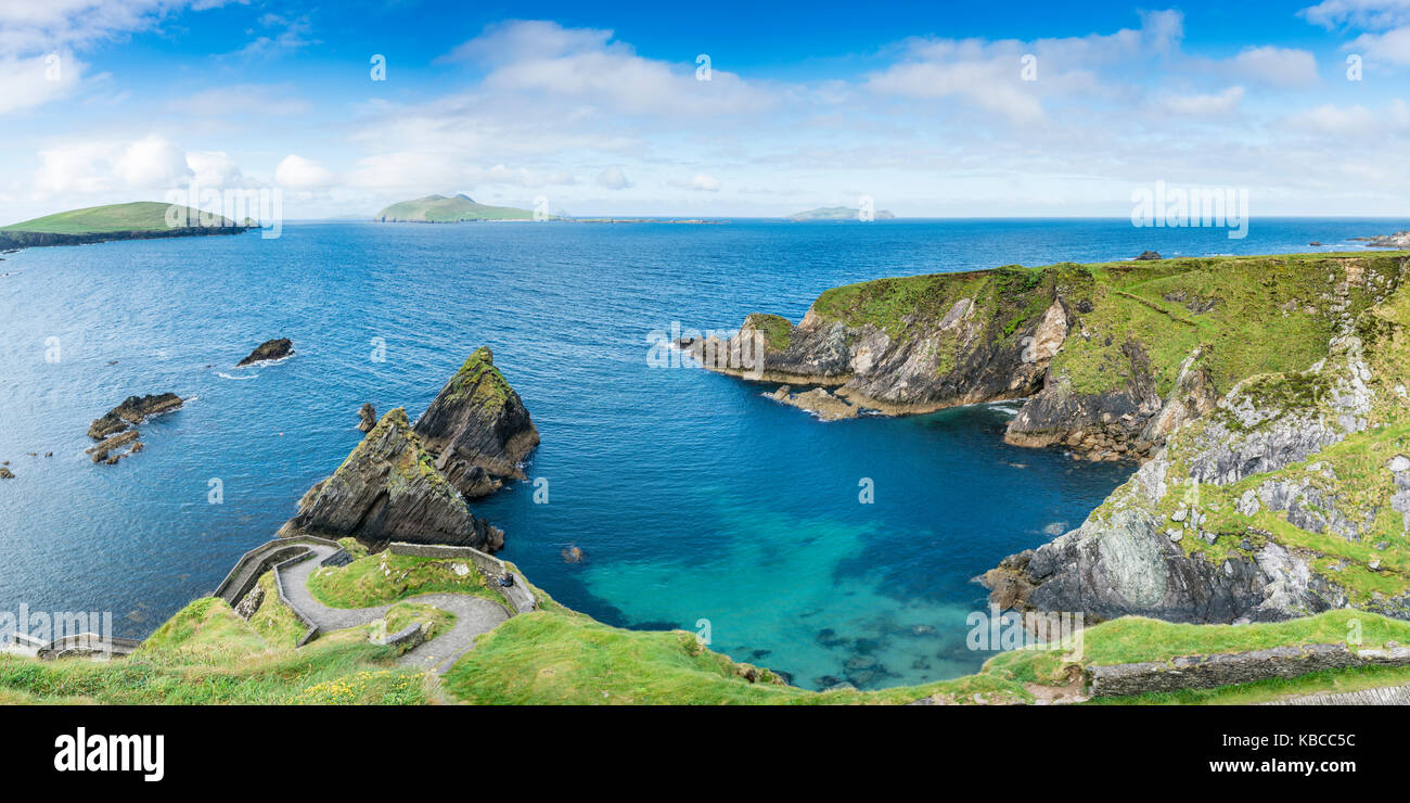 In Dunquin Pier, der Halbinsel Dingle in der Grafschaft Kerry, Provinz Munster, Irland, Europa Stockfoto