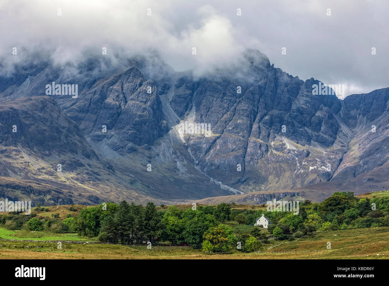 Black Cuillins, Strath Suardal, Isle of Skye, Schottland, Vereinigtes Königreich Stockfoto