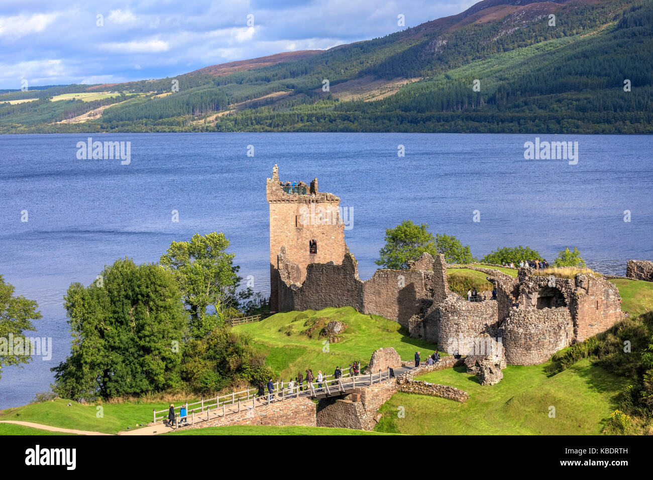 Urquhart Castle, Drumnadrochit, Highlands, Schottland, Vereinigtes Königreich Stockfoto