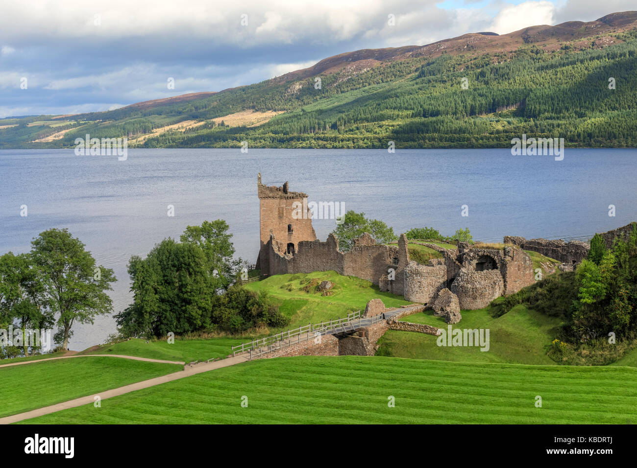 Urquhart Castle, Drumnadrochit, Highlands, Schottland, Vereinigtes Königreich Stockfoto