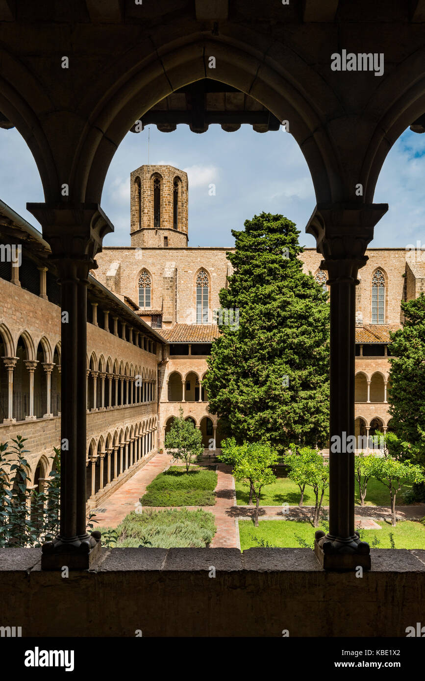 Das gotische Kloster von Pedralbes in Barcelona, Katalonien, Spanien Stockfoto