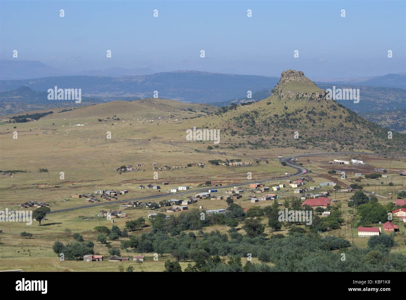 Isandlwana/Isandhlwana Schlachtfeld Stockfoto