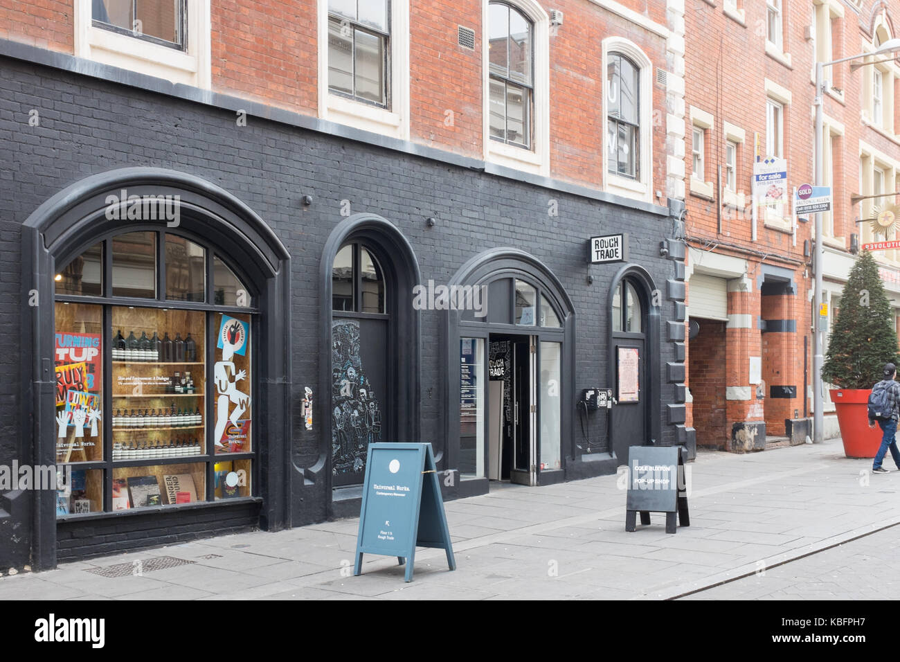 Rough Trade Plattenladen in Nottingham. Stockfoto