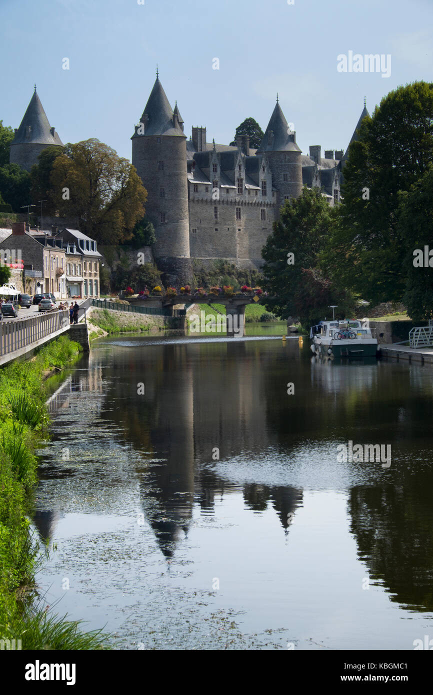 Schloss Josselin, Chateau de Josselin, Kanal Einstellung in Josselin