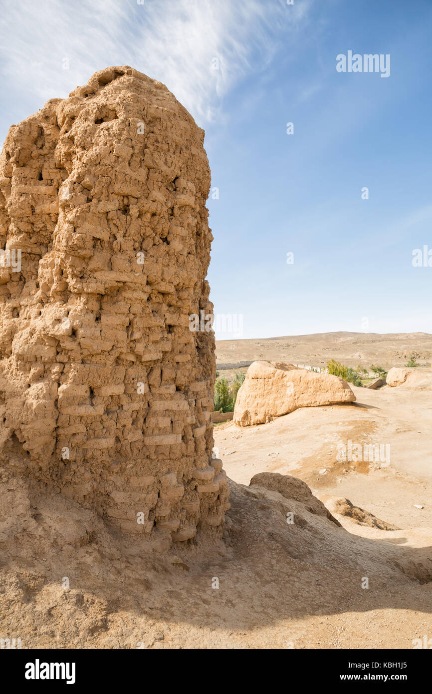 Ruinen der Festung Nur, es wurde von Alexander dem Großen gegründet. Nurata, Usbekistan Stockfoto